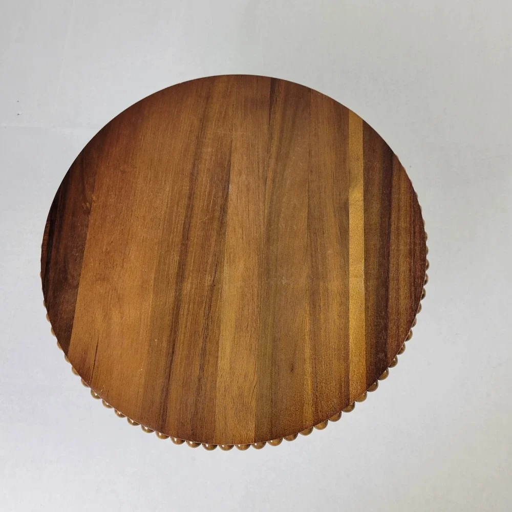 The‎ Pioneer Woman Wishful Winter Beaded Acacia Wood Cake Stand